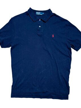Polo Ralph Lauren Navy Blue Classic Polo Short Sleeve Shirt, Men's Medium